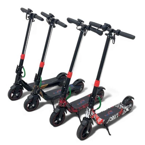 صورة سكوتر شبابي قابل للطي بتصميم جرافيتي متنوع